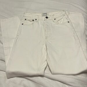 Agolde cream high rise skinny jeans